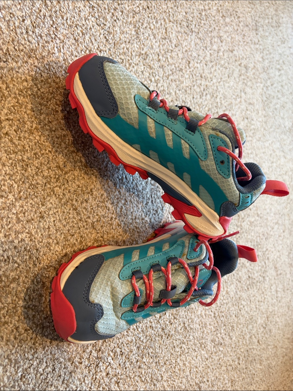 Merrell Girls Kids Teal and Red Trail Boots (little girls size 1)